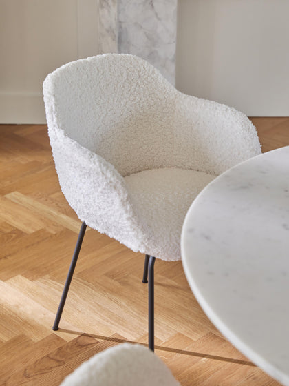 Westwing Silla Con Reposabrazos De Borreguillo Fiji