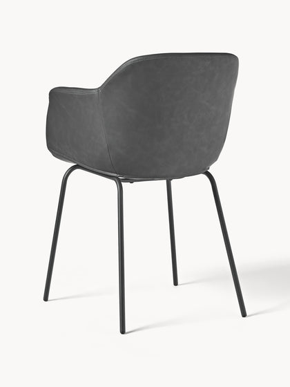 Westwing Silla Con Reposabrazos De Cuero Sintético Fiji