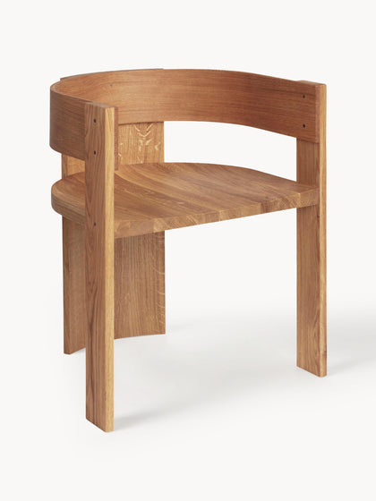 Westwing Silla con reposabrazos de madera Collector