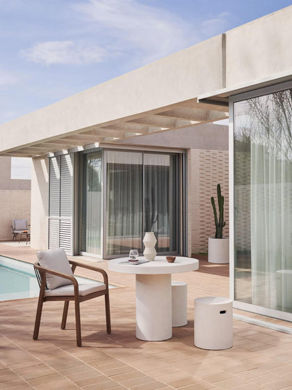 Westwing Silla Con Reposabrazos De Madera De Eucalipto Para Exterior Malaret