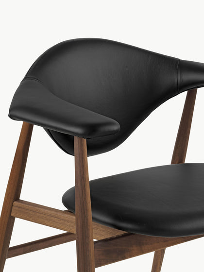 Westwing Silla Con Reposabrazos De Madera De Nogal Masculo