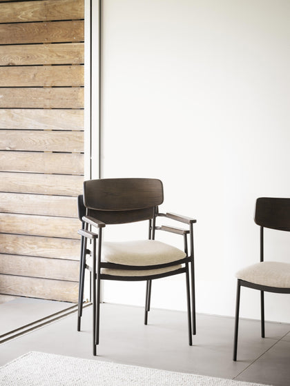 Westwing Silla Con Reposabrazos De Madera De Roble Maymont 2 Uds