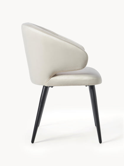 Westwing Silla Con Reposabrazos De Terciopelo Celia Estilo Moderno
