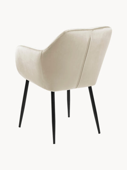 Westwing Silla Con Reposabrazos De Terciopelo Emilia