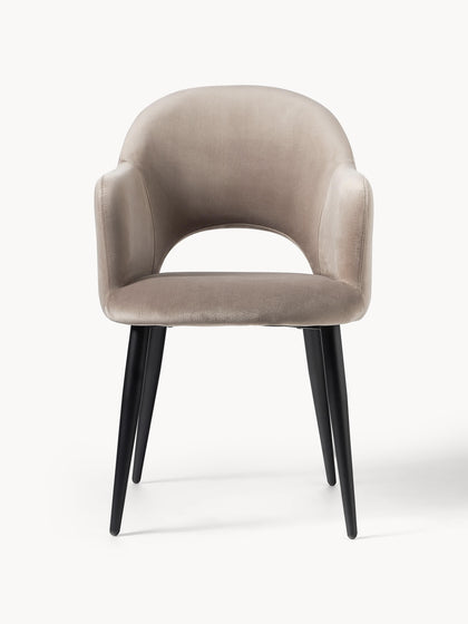 Westwing Silla Con Reposabrazos De Terciopelo Rachel