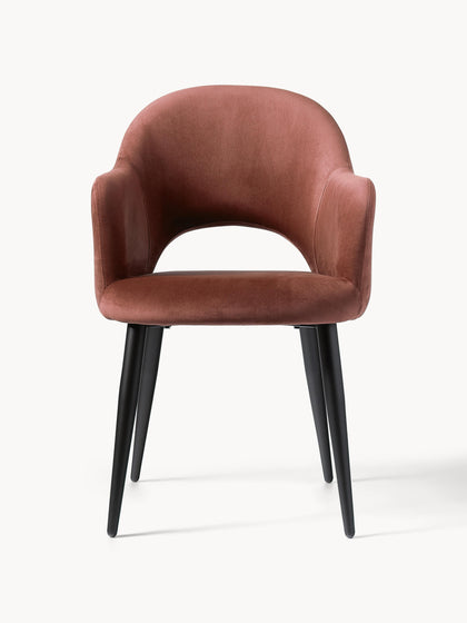 Westwing Silla Con Reposabrazos De Terciopelo Rachel