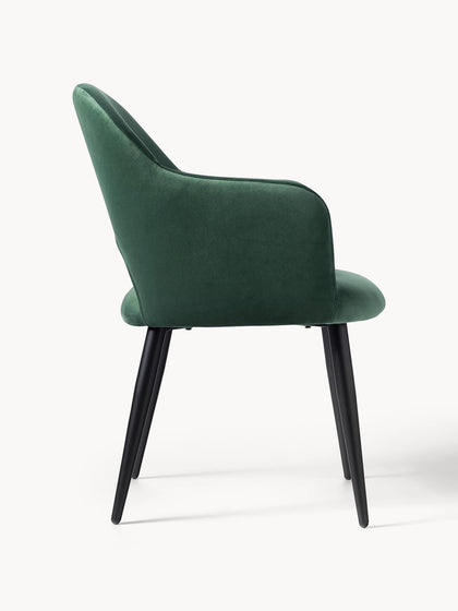 Westwing Silla Con Reposabrazos De Terciopelo Rachel