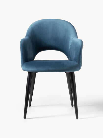 Westwing Silla Con Reposabrazos De Terciopelo Rachel