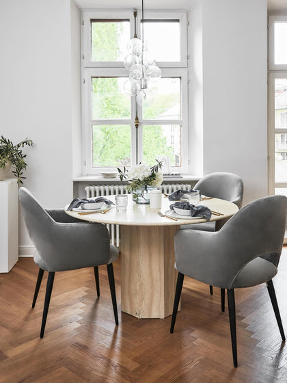 Westwing Silla Con Reposabrazos De Terciopelo Rachel