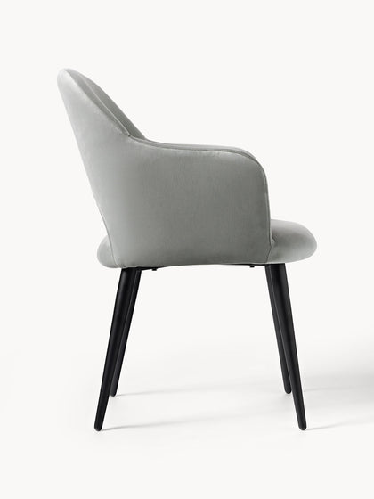 Westwing Silla Con Reposabrazos De Terciopelo Rachel