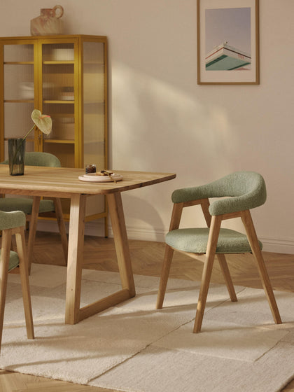 Westwing Silla Con Reposabrazos Tapizada En Tejido Bouclé Nik