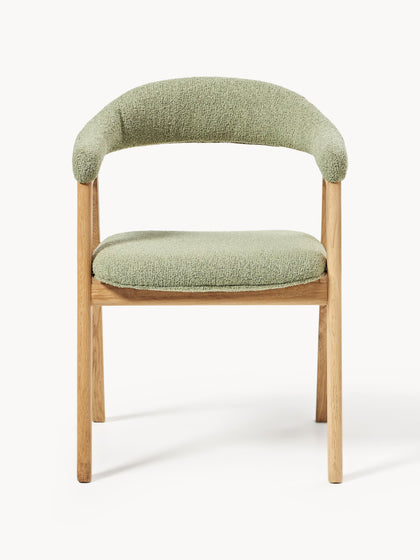 Westwing Silla Con Reposabrazos Tapizada En Tejido Bouclé Nik