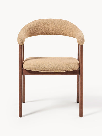 Westwing Silla Con Reposabrazos Tapizada En Tejido Bouclé Nik