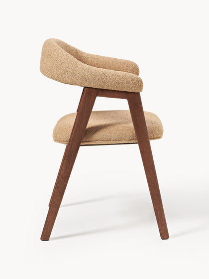 Westwing Silla Con Reposabrazos Tapizada En Tejido Bouclé Nik