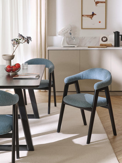 Westwing Silla Con Reposabrazos Tapizada En Tejido Bouclé Nik