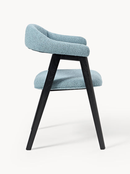 Westwing Silla Con Reposabrazos Tapizada En Tejido Bouclé Nik