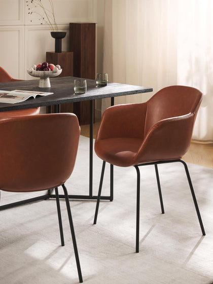 Westwing Silla De Cuero Sintético Con Reposabrazos Fiji