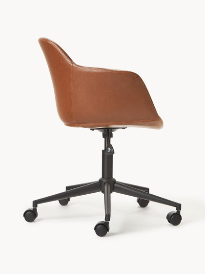 Westwing Silla De Escritorio Con Asiento Estrecho De Cuero Sintético Fiji