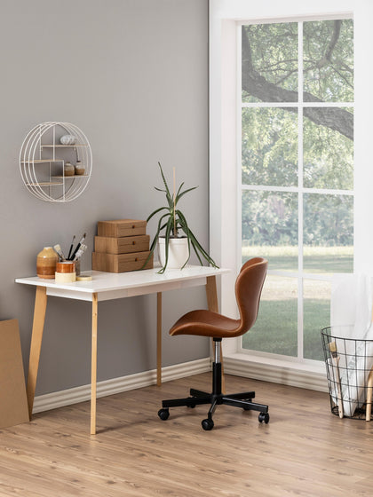 Westwing Silla De Escritorio De Cuero Sintético Batilda Altura Regulable