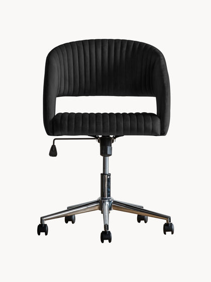 Westwing Silla De Escritorio De Terciopelo Regulable En Altura Murray