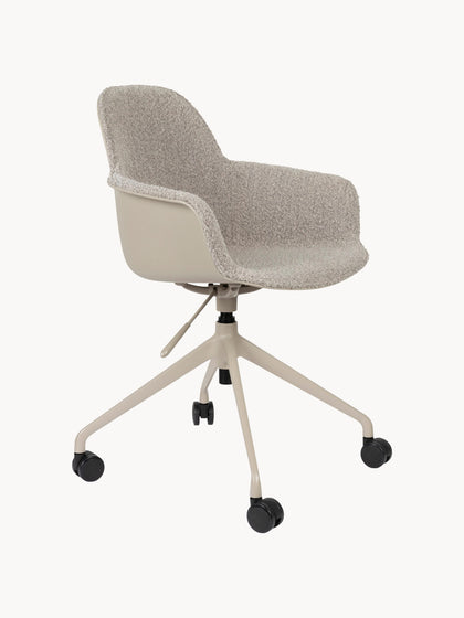 Westwing Silla de escritorio en tejido bouclé Albert regulable en altura