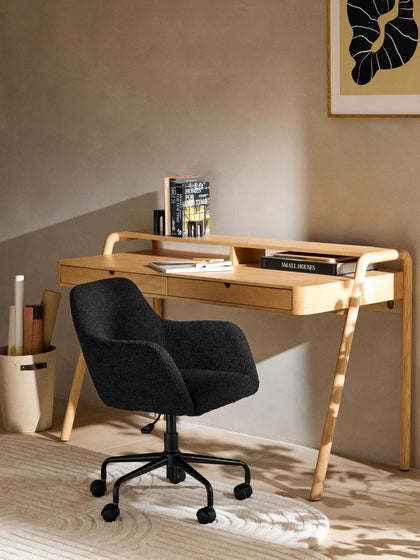 Westwing Silla De Escritorio En Tejido Bouclé Lucie