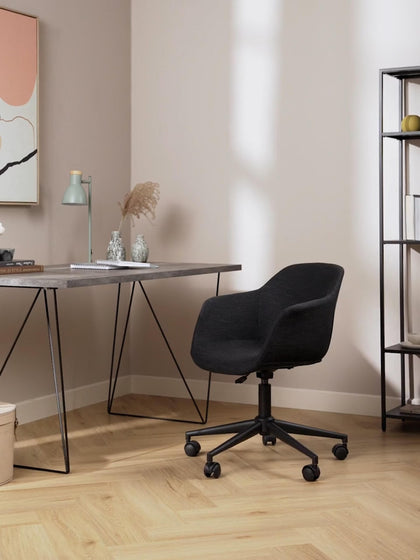 Westwing Silla De Escritorio Tapizada Con Asiento Estrecho Fiji