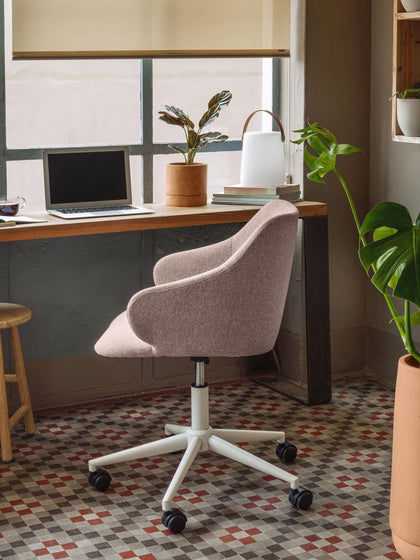 Westwing Silla De Escritorio Tapizada Regulable En Altura Einara