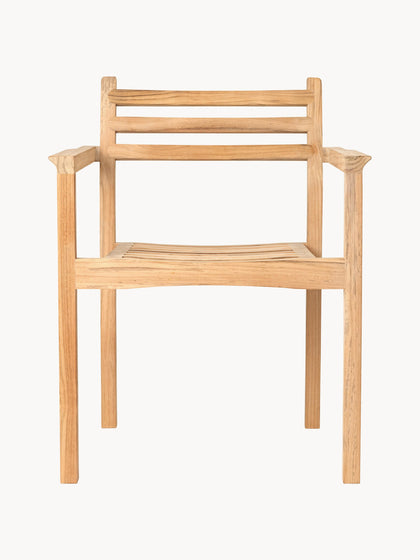 Westwing Silla de jardín apilable de madera de teca AH502