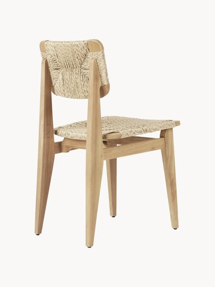Westwing Silla De Jardín De Madera De Teca Con Asiento Y Respaldo Tejidos C-Chair