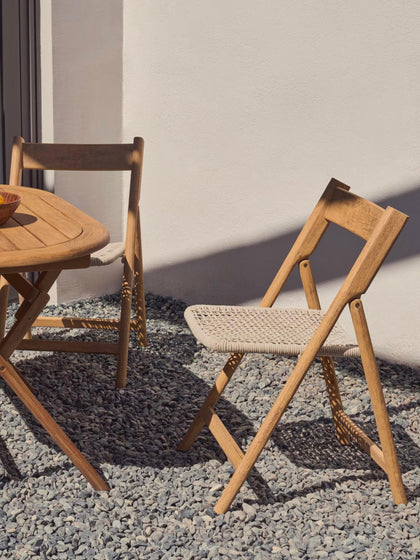 Westwing Silla De Jardín Plegable De Madera De Acacia Dandara