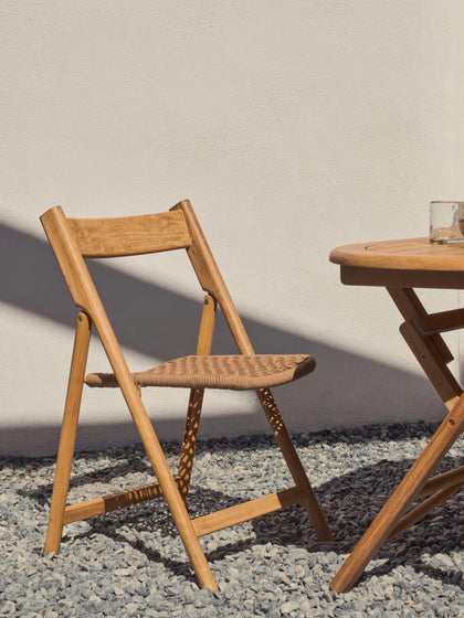 Westwing Silla De Jardín Plegable De Madera De Acacia Dandara