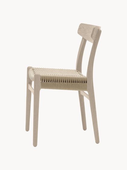 Westwing Silla De Madera Con Asiento Tejido A Mano CH23