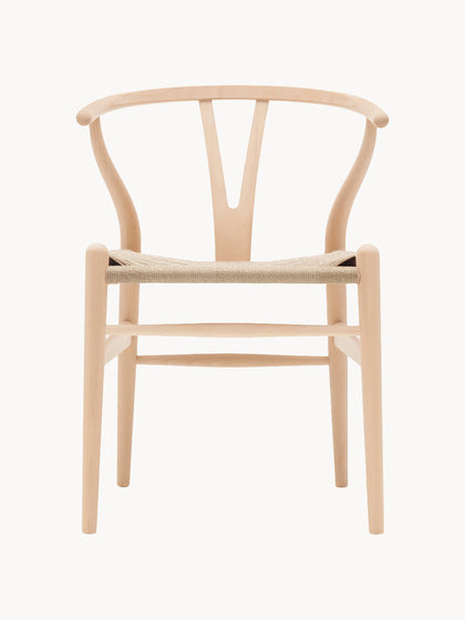 Westwing Silla de madera con asiento tejido a mano CH24 Wishbone Chair