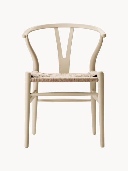 Westwing Silla de madera con asiento tejido a mano CH24