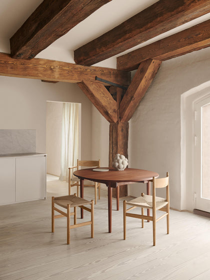 Westwing Silla De Madera Con Asiento Tejido A Mano CH36