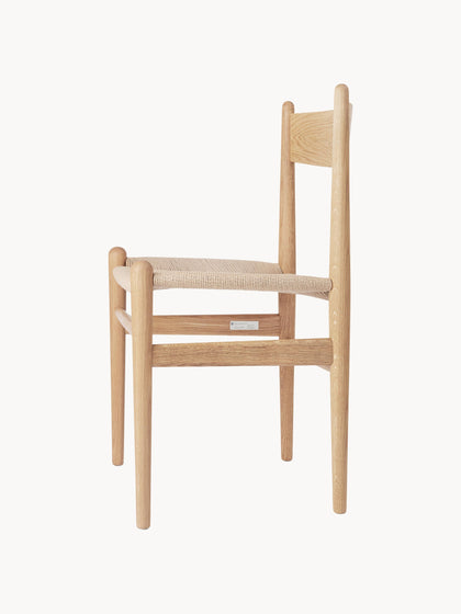Westwing Silla De Madera Con Asiento Tejido A Mano CH36