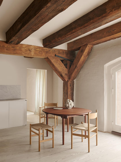 Westwing Silla De Madera Con Asiento Tejido A Mano CH36