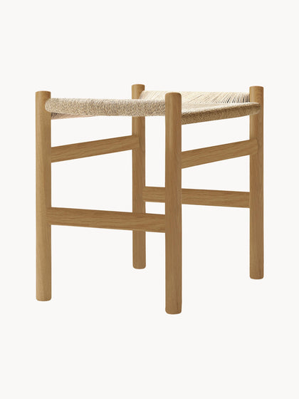 Westwing Silla de madera con asiento tejido a mano CH36