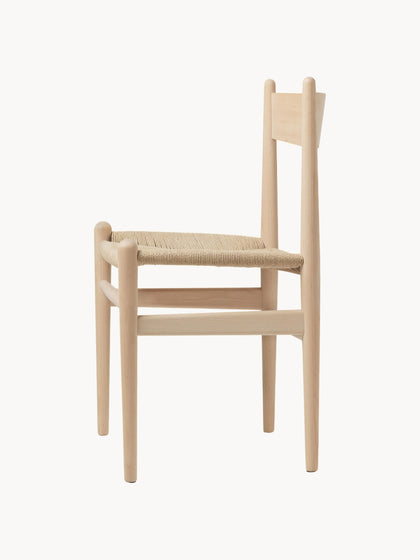 Westwing Silla De Madera Con Asiento Tejido A Mano CH36