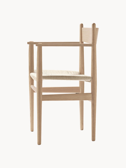 Westwing Silla De Madera Con Asiento Tejido A Mano CH37