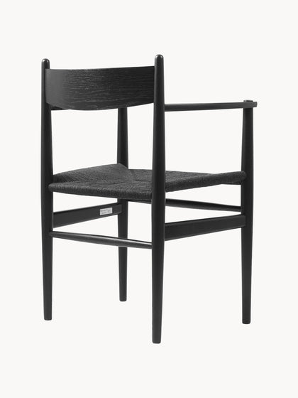 Westwing Silla De Madera Con Asiento Tejido A Mano CH37