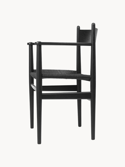 Westwing Silla De Madera Con Asiento Tejido A Mano CH37