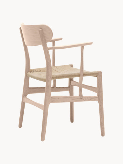 Westwing Silla De Madera Con Asiento Tejido A Mano Y Reposabrazos CH36