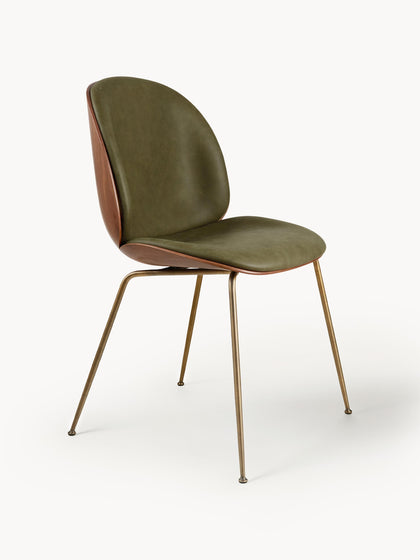 Westwing Silla de piel sintética con asiento Beetle