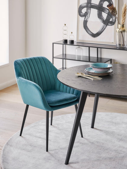 Westwing Silla De Terciopelo Con Reposabrazos Emilia