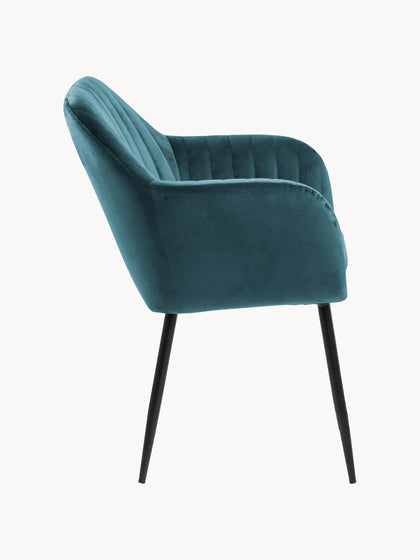 Westwing Silla De Terciopelo Con Reposabrazos Emilia