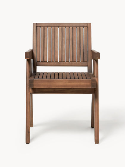 Westwing Silla Para Exterior Con Reposabrazos De Madera De Acacia Sissi