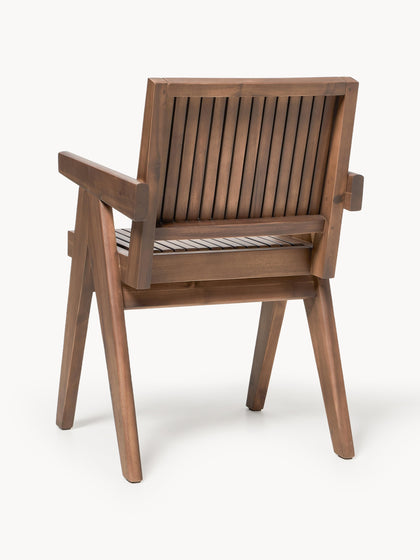 Westwing Silla Para Exterior Con Reposabrazos De Madera De Acacia Sissi