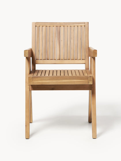 Westwing Silla Para Exterior Con Reposabrazos De Madera De Acacia Sissi